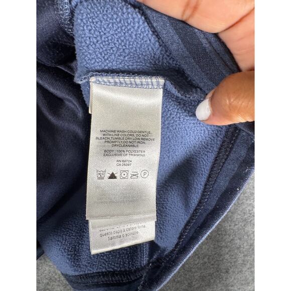 Columbia Sweater Women Small Blue Striped Quarter Zip Pullover Outdoor Gorpcore - Picture 5 of 7